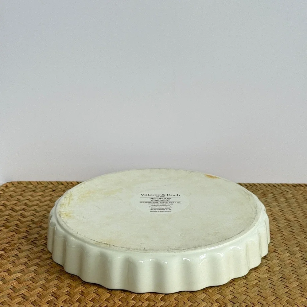 Villeroy & Boch Vilbofour Amapola Fluted‎ Quiche Tart Dish Porcelain Germany